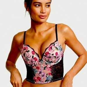 Victorias Secret Floral Lace Bustier